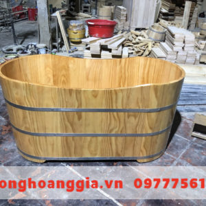bồn tắm gỗ thông