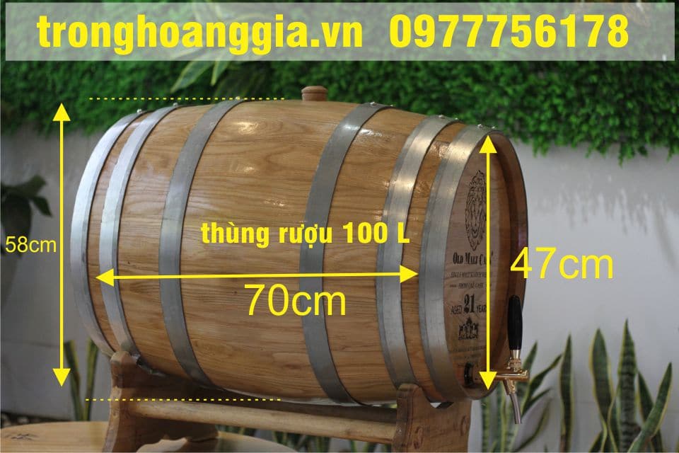 thùng rượu gỗ sồi
